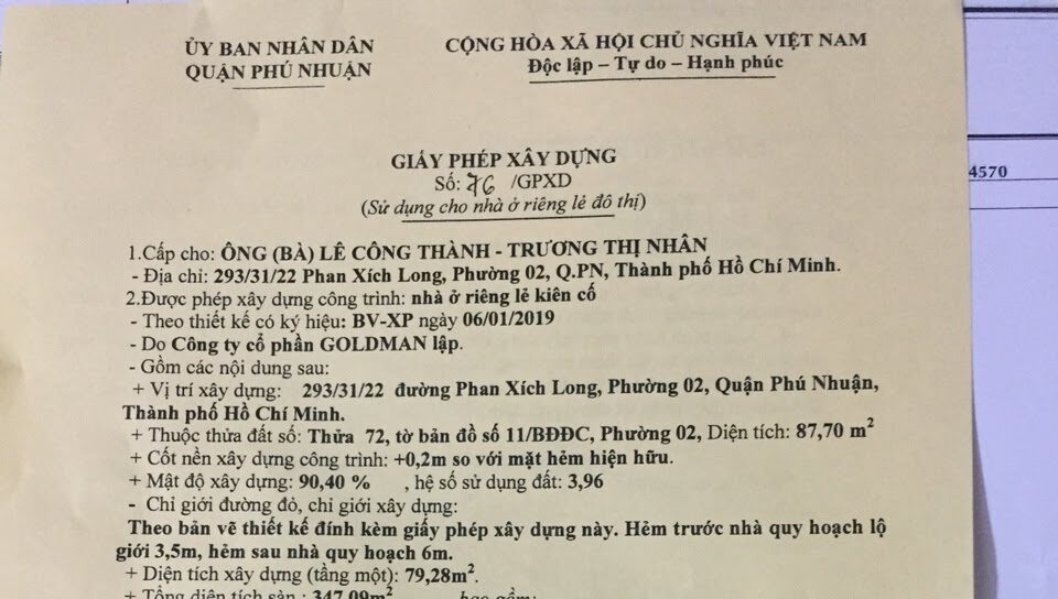 không xin giấy phép xây dựng