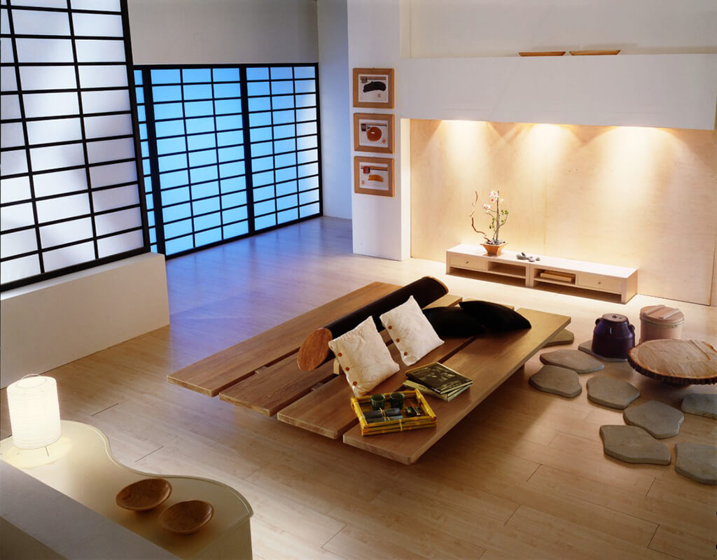 Đồ nội thất của kiến trúc Nhật Bản chủ yếu là đồ gỗ