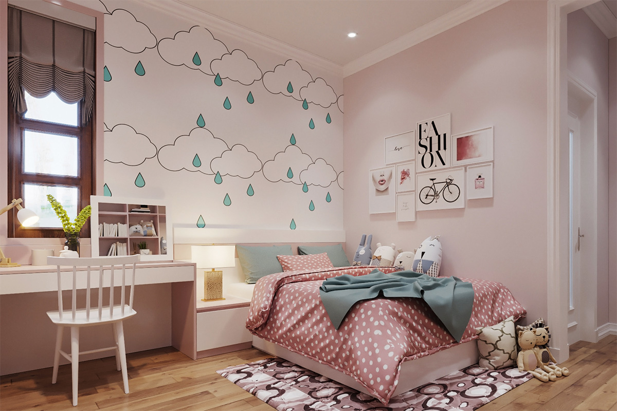 Xu hướng trang trí phòng ngủ cho trẻ bằng tranh treo tường