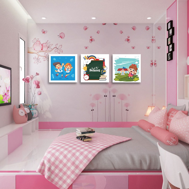 Trang trí phòng ngủ cho trẻ bằng tranh treo tường
